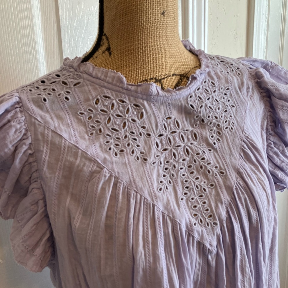 Universal Thread Lavender Lilac Flutter Short Sle… - image 4